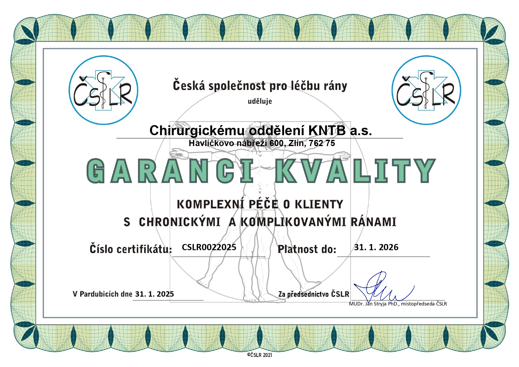 Certifikát - garance kvality